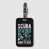 Tauchen Geboren | Sport Gepäckanhänger (Vorderseite Vertikal)