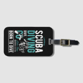 Tauchen Geboren | Sport Gepäckanhänger (Vorderseite (Horizontal))