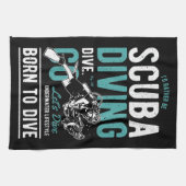 Tauchen Geboren | Sport Geschirrtuch (Horizontal)