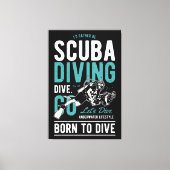 Tauchen Geboren | Sport Leinwanddruck (Vorderseite)