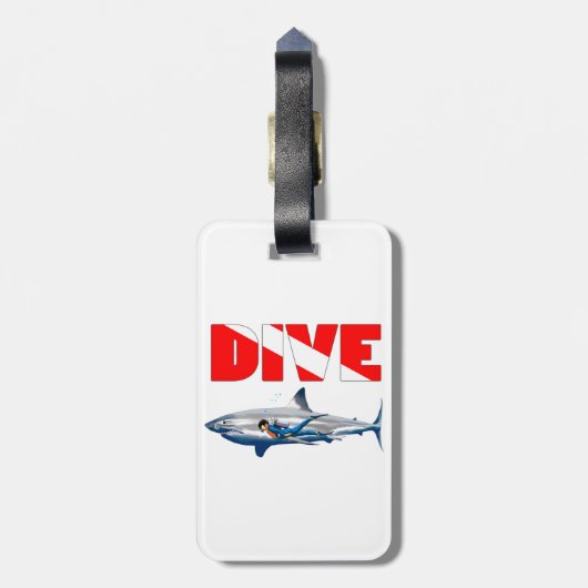 Tauchen Gepäckanhänger (Rückseite vertikal)