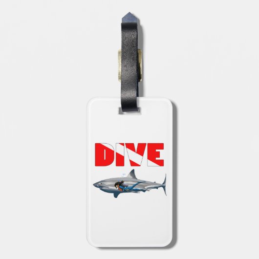 Tauchen Gepäckanhänger (Rückseite vertikal)