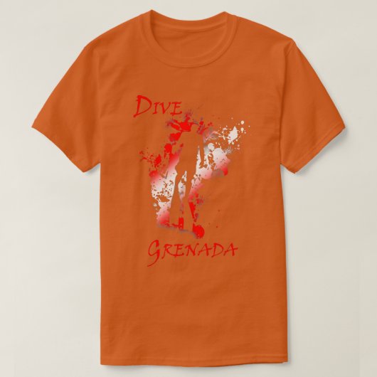 Tauchen Grenada West Indies Tauchen T-Shirt (Design vorne)