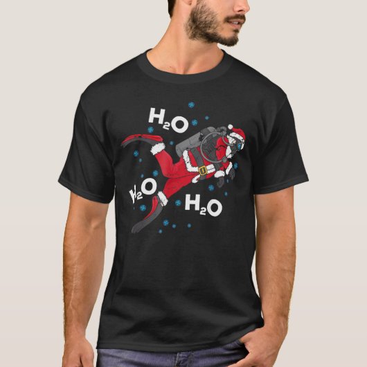 Tauchen H2o H2o H2o Pun Scuba T-Shirt (Vorderseite)