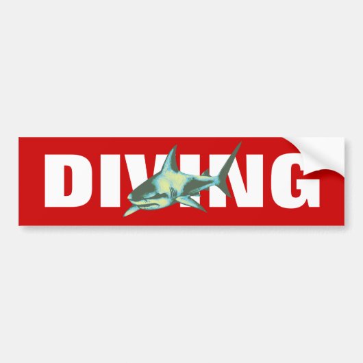 Tauchen - Haie Autoaufkleber (Vorne)