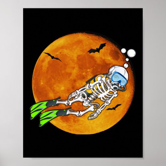 Tauchen Halloween Taucher Poster (Vorne)
