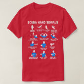 Tauchen Hand Schild Funny Scuba Handsignale T-Shirt (Design vorne)