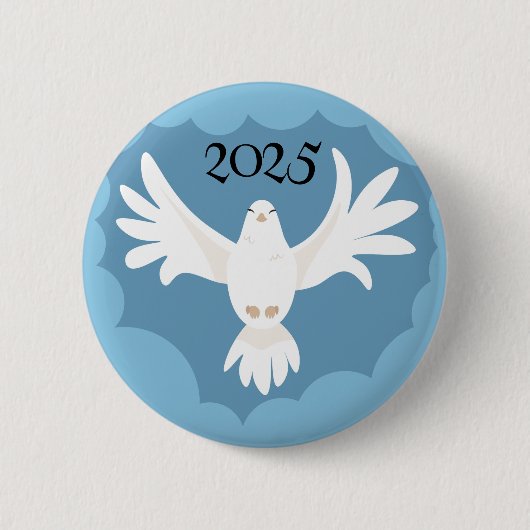 Tauchen Heiliger Geist - individuelles Jahr Pfings Button (Vorderseite)