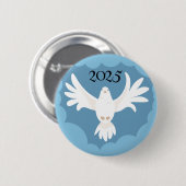 Tauchen Heiliger Geist - individuelles Jahr Pfings Button (Vorne & Hinten)