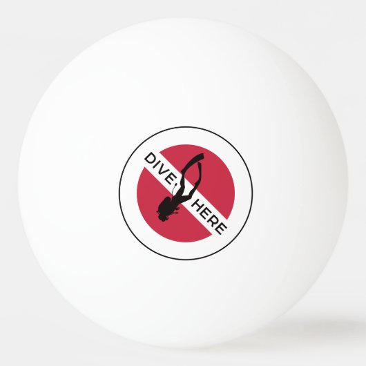 Tauchen hier tischtennisball (Rückseite)