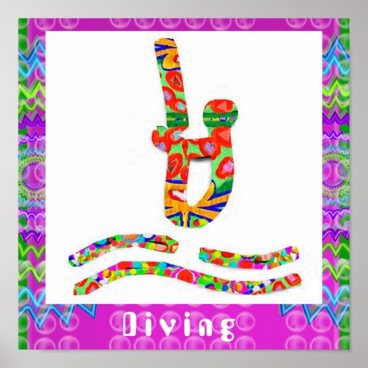 Tauchen - Hobby, Übung, Sport Poster (Vorne)