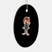 Tauchen I Liebe Schnorcheln Schwimmen Mädchen Kind Keramik Ornament (Rechts)