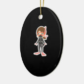 Tauchen I Liebe Schnorcheln Schwimmen Mädchen Kind Keramik Ornament (Links)