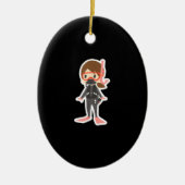 Tauchen I Liebe Schnorcheln Schwimmen Mädchen Kind Keramik Ornament (Vorne)