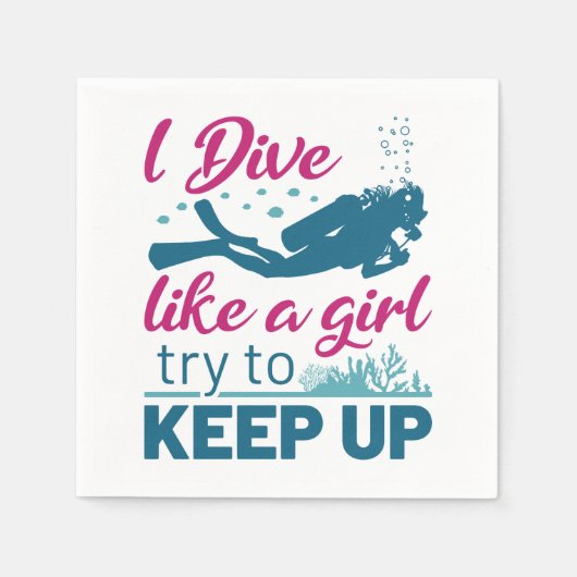 Tauchen Ich tauche wie ein Mädchen versuchen, Beha Serviette (Vorderseite)