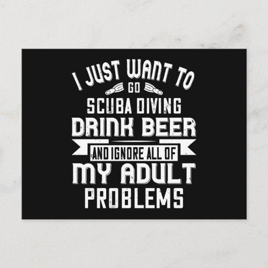 Tauchen - Ich Wollte nur, um zu tauchen Postkarte (Vorderseite)