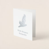 Tauchen im Flug - Elegantes Silbermotiv im Beileid Folienkarte (Vorderseite)