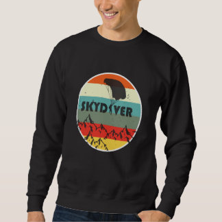 Tauchen im Himmel Vintage Fallschirmspringer Falls Sweatshirt