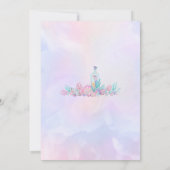 Tauchen in 5 Geburtstag Einladung Mermaid 5. (Rückseite)