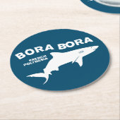 Tauchen in Bora Bora Runder Pappuntersetzer (Angewinkelt)