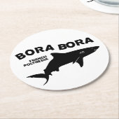 Tauchen in Bora Bora Runder Pappuntersetzer (Angewinkelt)