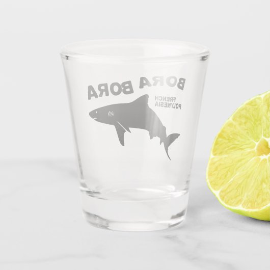 Tauchen in Bora Bora Schnapsglas (Rückseite)