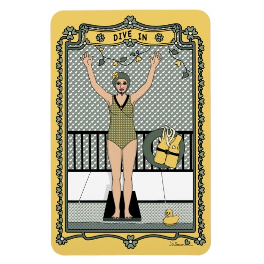 Tauchen In_C_4x6 Kühlschrank Magnet (Vertikal)