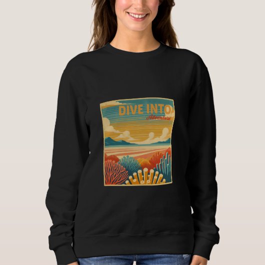 Tauchen in das Abenteuer Sweatshirt (Vorderseite)