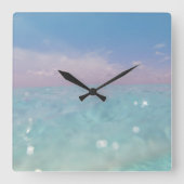 Tauchen in das Karibische Meer 3 Quadratische Wanduhr (Vorderseite)