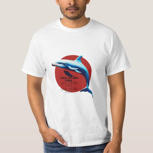 Tauchen in den Sieg: Dolphin NRL T-Shirt (Vorderseite)