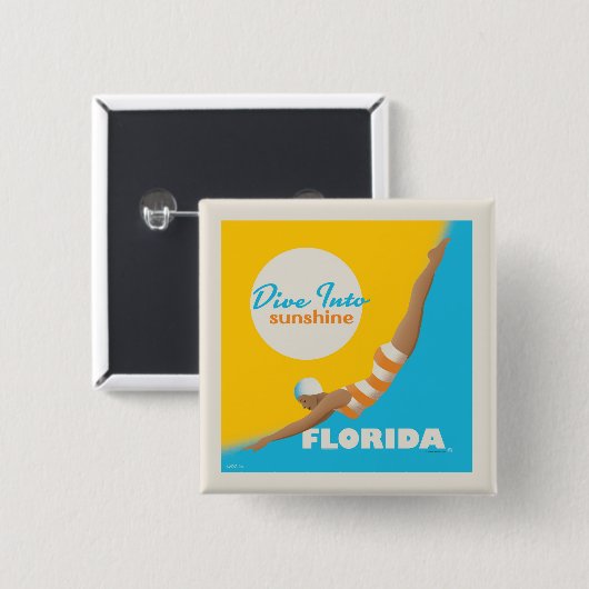 Tauchen in den Sonnenschein | Florida Button (Vorne & Hinten)