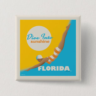 Tauchen in den Sonnenschein   Florida Button
