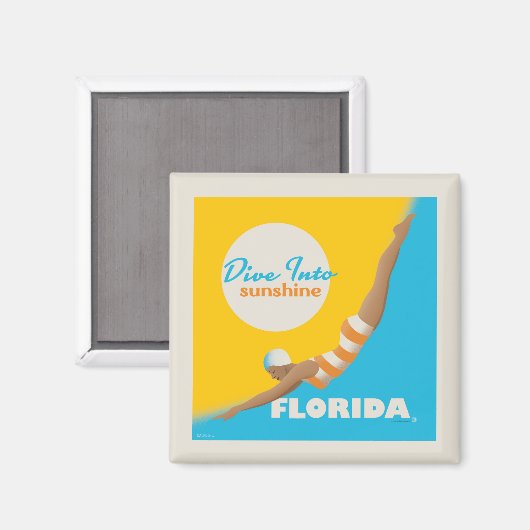 Tauchen in den Sonnenschein | Florida Magnet (Vorderseite/Rückseite)