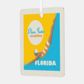 Tauchen in den Sonnenschein | Florida Ornament Aus Metall (Vorderseite links)