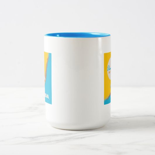 Tauchen in den Sonnenschein | Florida Zweifarbige Tasse (Mittel)