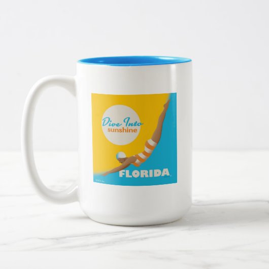 Tauchen in den Sonnenschein | Florida Zweifarbige Tasse (Links)