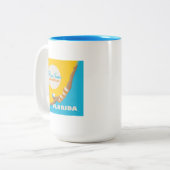 Tauchen in den Sonnenschein | Florida Zweifarbige Tasse (Vorderseite Links)