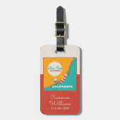 Tauchen in den Sonnenschein | Kalifornien Gepäckanhänger (Vorderseite vertikal)