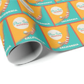 Tauchen in den Sonnenschein | Kalifornien Geschenkpapier (Rolleneckpunkt)