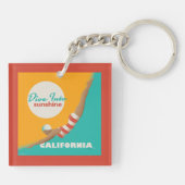 Tauchen in den Sonnenschein | Kalifornien Schlüsselanhänger (Rückseite)