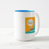 Tauchen in den Sonnenschein | Kalifornien Zweifarbige Tasse (VorderseiteRechts)