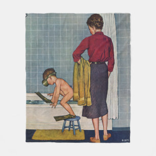 Tauchen in der Wanne Fleecedecke