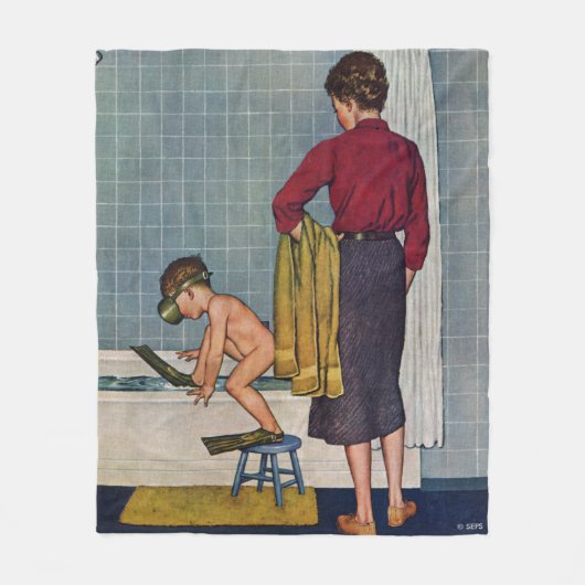 Tauchen in der Wanne Fleecedecke (Vorderseite)