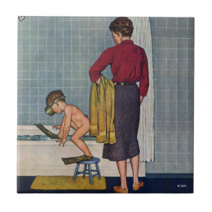 Tauchen in der Wanne Fliese