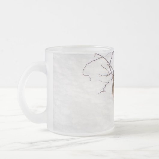 Tauchen in die Schneewelt-Tasse Mattglastasse (Links)