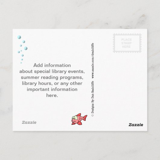 Tauchen in ein gutes Buch Postkarte (Rückseite)