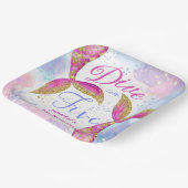 Tauchen in Five Girl Pink 5. Geburtstag Pappteller (Gewinkelt)