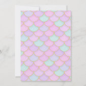 Tauchen in fünf Meerjungfrau zum Geburtstag Einladung (Rückseite)