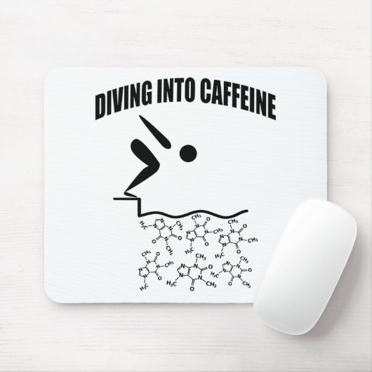 Tauchen in Koffein Mousepad (Mit Mouse)