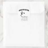 Tauchen in Koffein Quadratischer Aufkleber (Tasche)